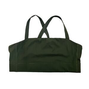 Everlane Perform Dark Green Sports Bra Racer Back Large